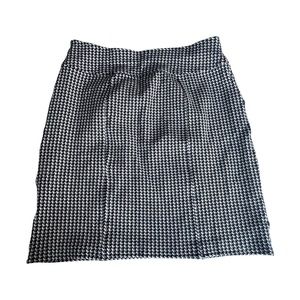 Hanna Andersson Knit Black White Houndstooth Mini Skirt Womens Size Medium